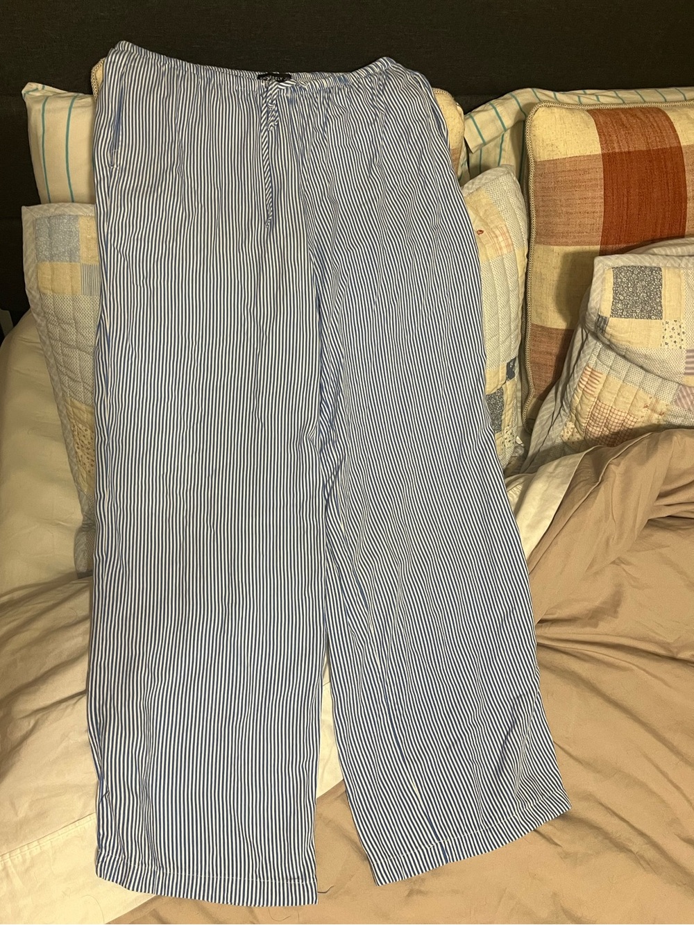 Sincerely Jules Blue & White Striped Women’s Wide Leg Pants
